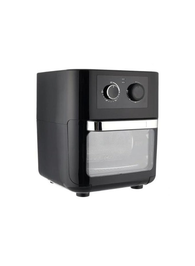 سوكاني مقلاة هوائية صحية سعة 12 لترًا بدون زيت مع مؤقت لمدة 30 دقيقة، تحكم ذكي في درجة الحرارة، نافذة عرض وصينية شواء قابلة للفصل - للتحميص والخبز والشواء والقلي - Image 2